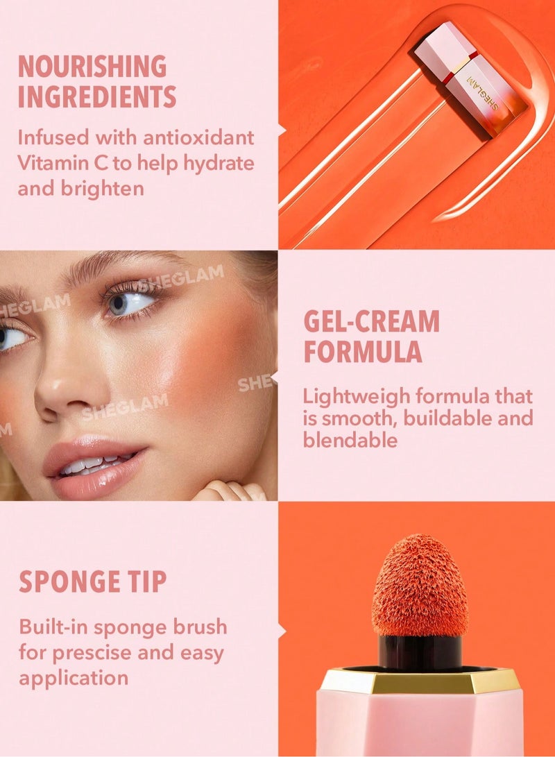 SHEGLAM Color Bloom Liquid Blush- Orange Peel - Image 5