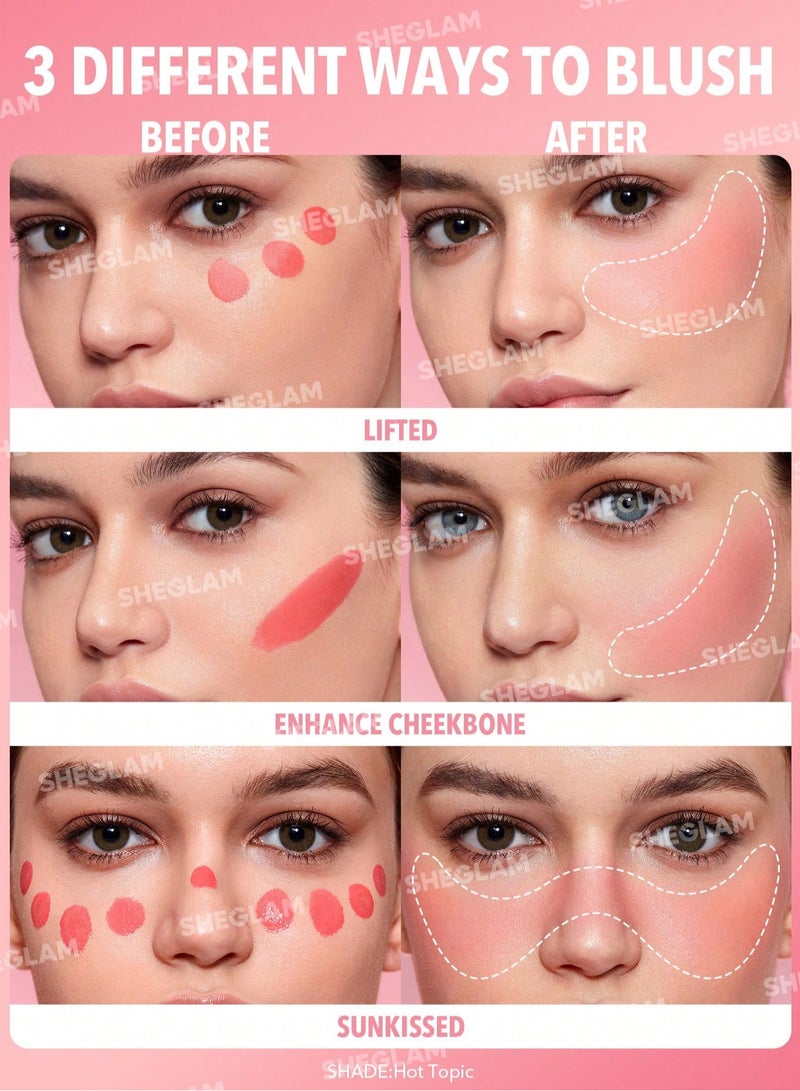 SHEGLAM Color Bloom Liquid Blush- Orange Peel - Image 3