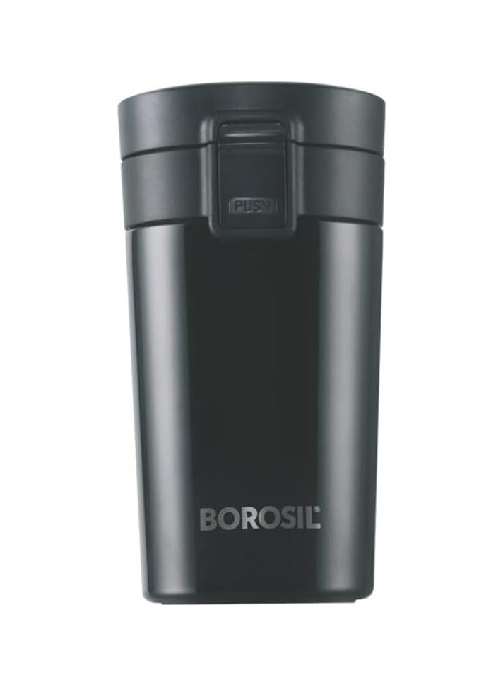 BOROSIL Coffee mate Insulated Mug, Vacuum Insulated Travel Coffee Mug with Lid, 8 Hours Hot & 14 Hours Cold 300ml Black  - Image 3