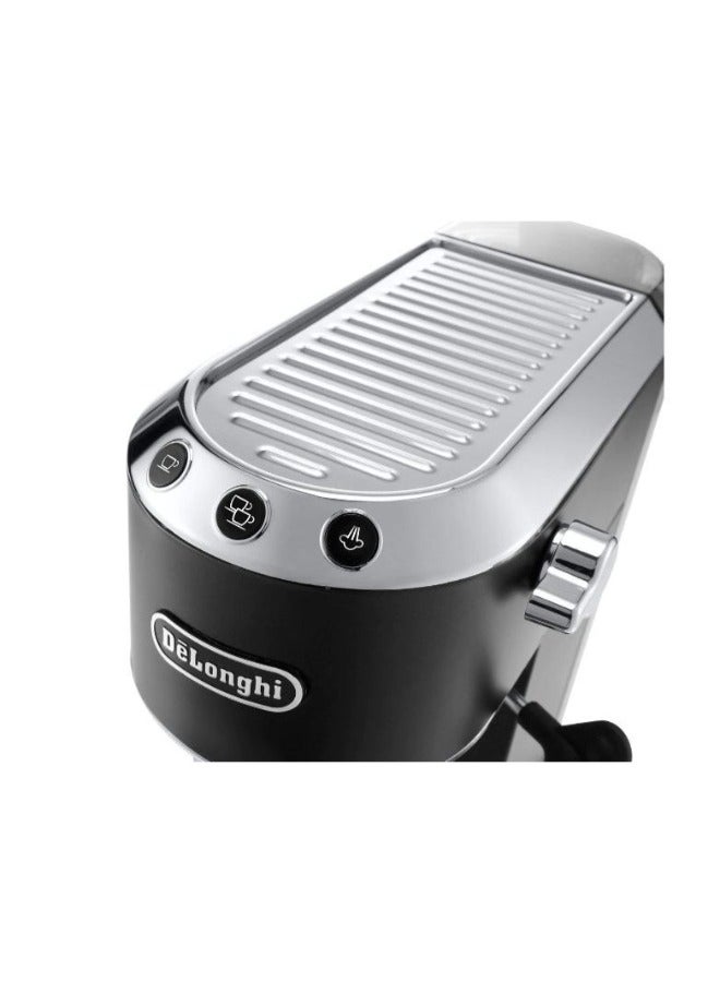 De'Longhi Dedica Style Pump Espresso Coffee Machine, 15 Bar, Black - EC 685.BK 1.1 L 6 W EC 685.BK Black  - Image 5