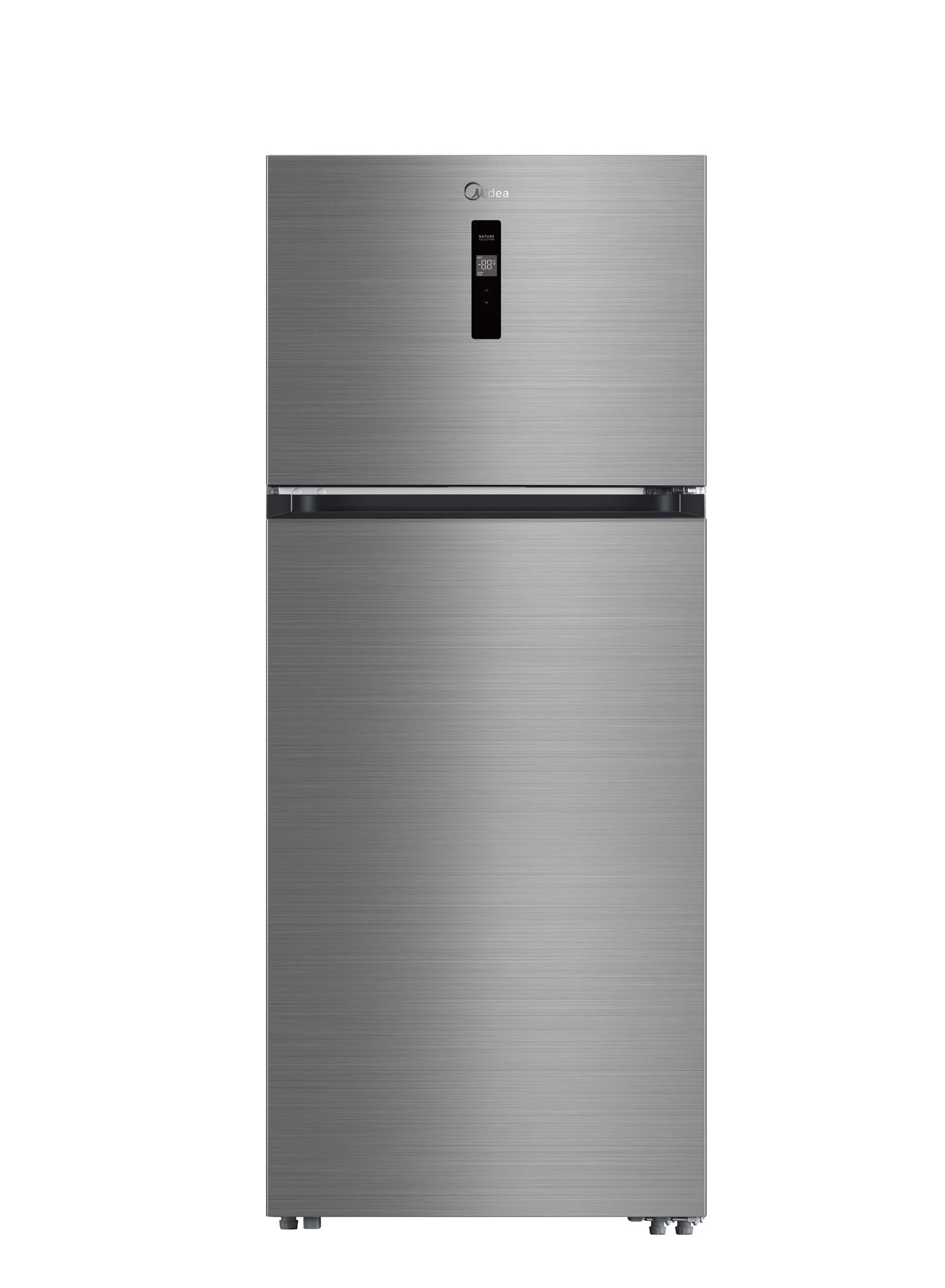 Midea ثلاجة 449 لتر 2D TMF MDRT645MTE06E انفرتر كواترو، بدون صقيع، صندوق التبريد، تدفق هواء متعدد، Active-C Fresh، تحكم الرطوبة فضي