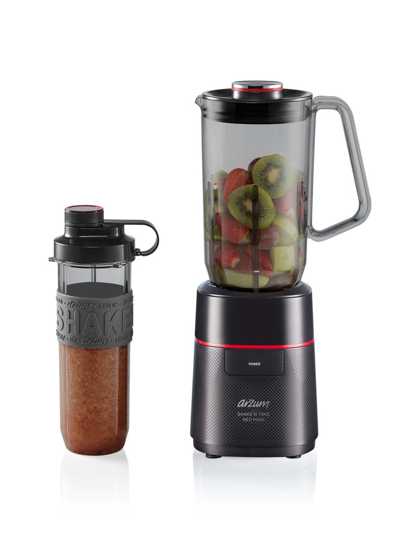 أرزوم Countertop Blender Shaken Take Neo Maxi 1 L 500 W AR1174 Black  - Image 1