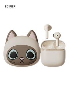 EDIFIER Zero CAT Earbuds Siamese Cat-Inspired Design with High-Quality Sound Bluetooth 5.3 Long Battery Life Waterproof AI Noise Reduction and Game Mode Perfect for Music Lovers and Fashion Enthusiasts White (Siamese cat)  - Image 1