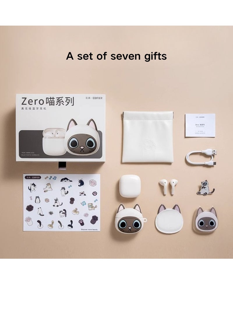 Zero CAT Earbuds Siamese Cat-Inspired Design with High-Quality Sound Bluetooth 5.3 Long Battery Life Waterproof AI Noise Reduction and Game Mode Perfect for Music Lovers and Fashion Enthusiasts White (Siamese cat) - pnsku/N70158413V/45/_/1741009800/07dc4b05-bf12-4aca-b37c-a4b74e399d38