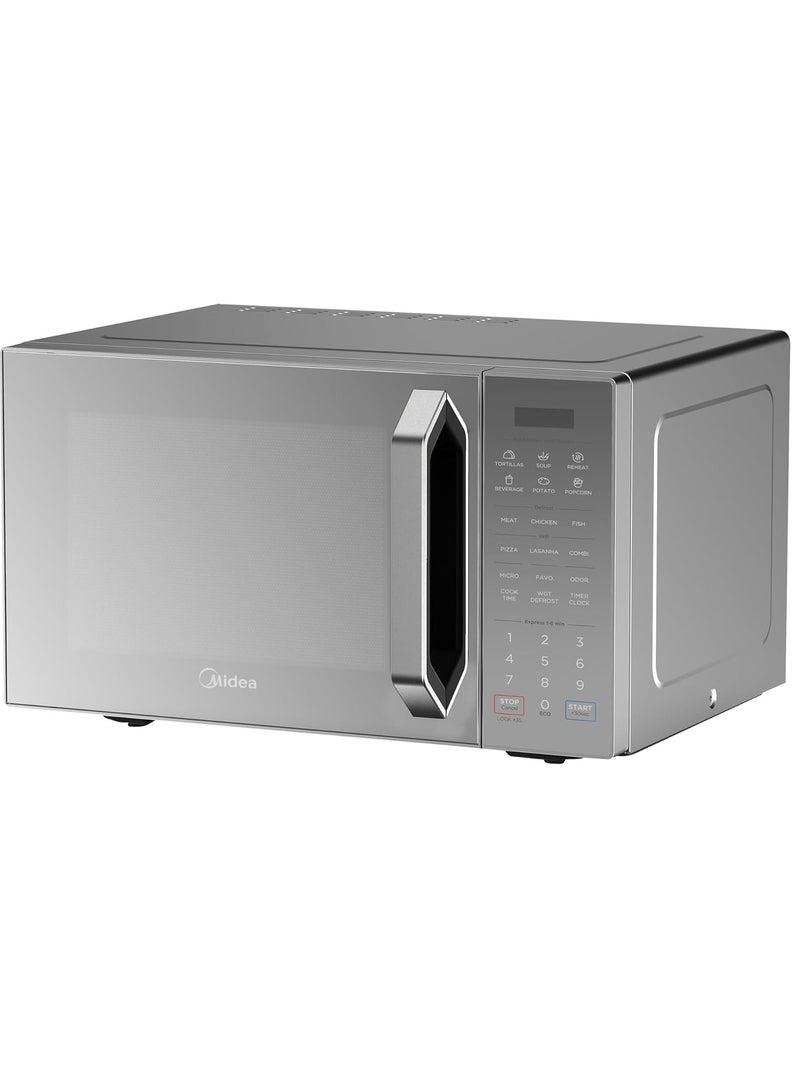 مديا Microwave 28 liter With Grill 288mm glass turntable 900 Watt Grey painted cavity EG9P032MX -S silver  - Image 1