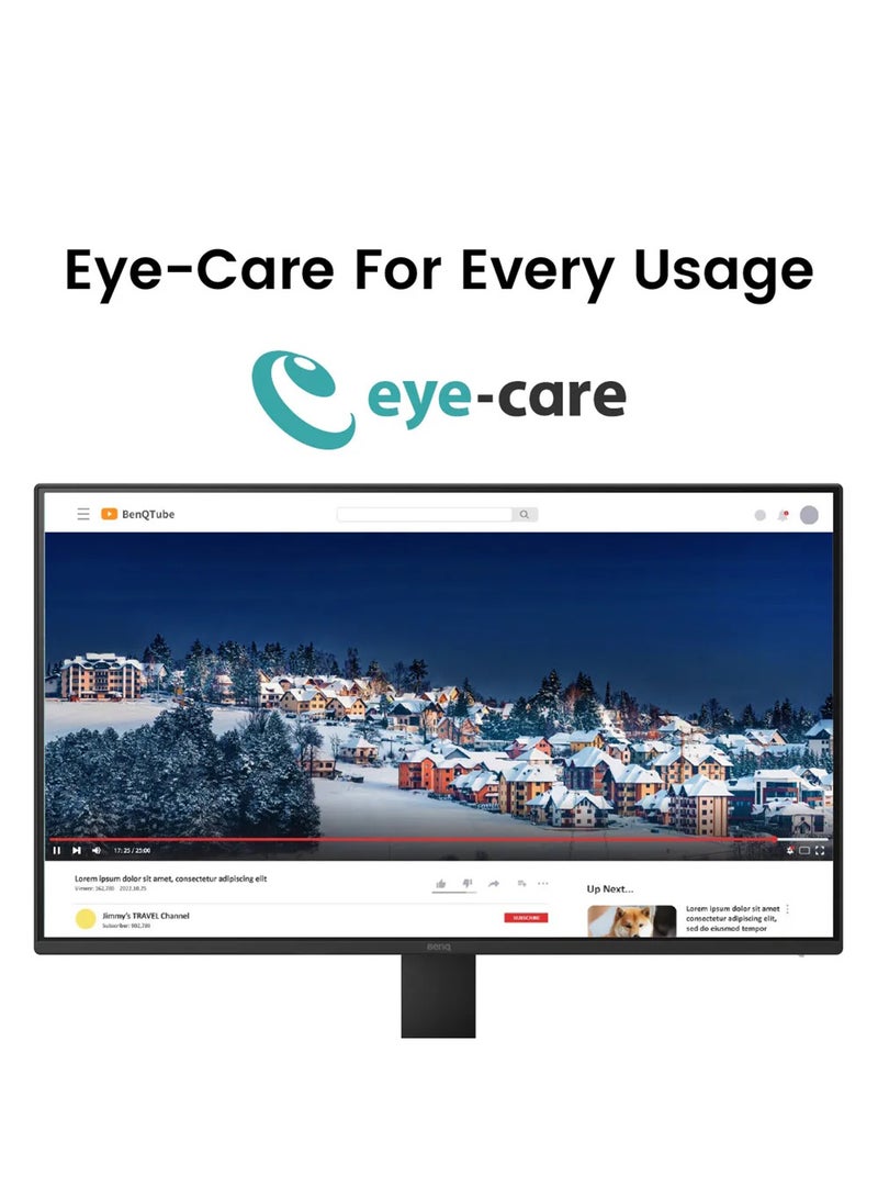 شاشة GW2791 مقاس 27 انش 1080p FHD 100Hz IPS للعناية بالعين، HDMI، منفذ عرض، 1080x1920، حافة رفيعة للغاية، معتمدة من تي يو في، خالية من الوميض، ضوء ازرق منخفض بلس