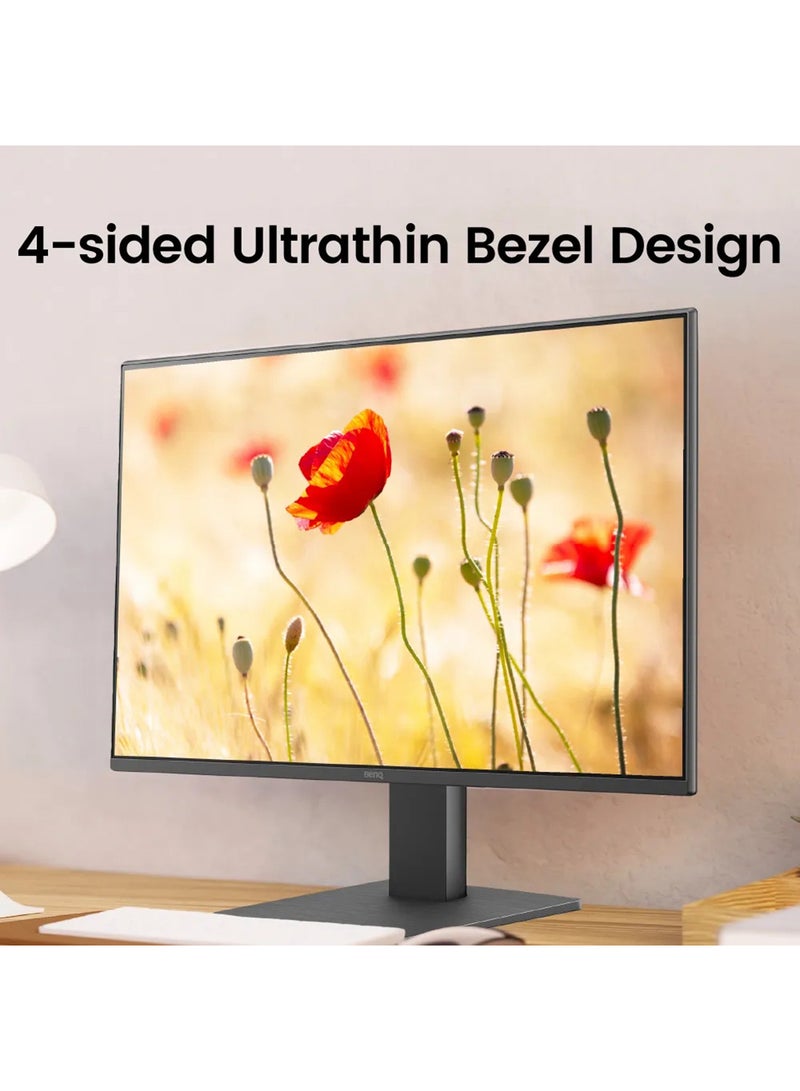 BenQ 27 Inch FHD 100Hz Refresh Rate, IPS Eye-Care Monitor, HDMI, DisplayPort, Ultra Slim Bezel, TUV-Certified, Flicker-Free, Low Blue Light Plus, Eye-CareU - GW2791 - Black/Noir - Image 3