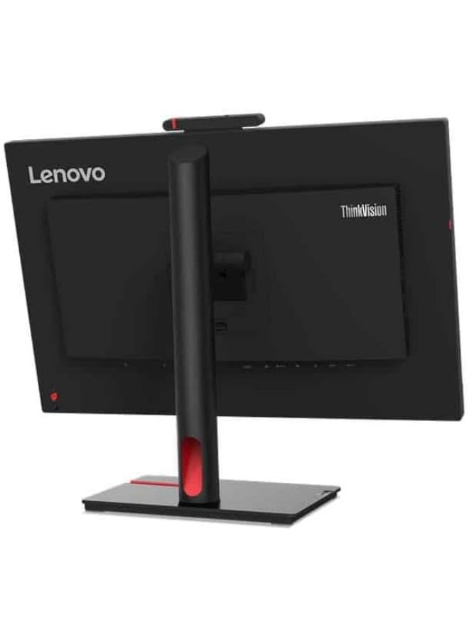 Lenovo 23.8" Inch ThinkVision Computer Monitor Full HD (1920x1080) IPS Panel Technology, Ethernet (RJ-45) port, USB-C 3.2 support Power delivery up to 90W, Adjustable Stand, Built-in Speakers - T24mv-30 | Black  - Image 5