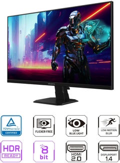 GIGABYTE 27" Inch Gaming Monitor, QHD (2560x1440) IPS, 180Hz Refresh Rate, 1ms MPRT Response Time, AMD FreeSync, 2x HDMI 2.0, 1x Displayport 1.4, 1x Earphone Jack - GS27QA | Black  - Image 4