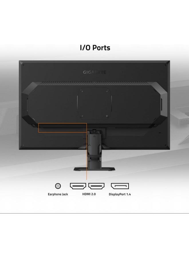 جيجابايت - شاشة ألعاب مقاس 27 بوصة، QHD (2560x1440) IPS، معدل تحديث 180 هرتز، وقت استجابة MPRT 1 مللي ثانية، AMD FreeSync، 2x HDMI 2.0، 1x Displayport 1.4، 1x مقبس سماعة رأس - GS27QA - Image 1