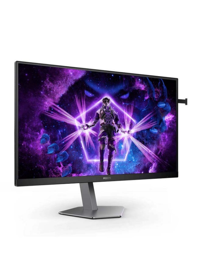 AOC 27"Inch AGON Pro Gaming Monitor 4k Ultra HD (3840x2160) DisplayHDR 600, FAST IPS Panel Type, 160Hz Refresh Rate, 1ms Response Time, Adaptive Sync Technology, HDMI 2.1 Port, Light FX, Adjustable Stand - AG276UX | Black/Grey  - Image 2