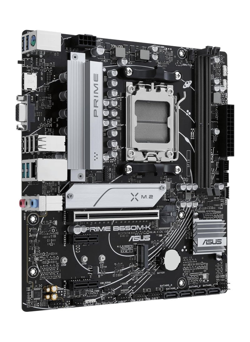 ASUS MB AMD AM5 Prime B650M-K DDR5, PCIe 5.0 M.2, 2.5Gb Ethernet, HDMI™, VGA, rear USB 3.2 Gen 2, front USB 3.2 Gen 1 Type-C®, BIOS FlashBack™, Aura Sync  - Image 5