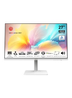 MSI Modern MD272QXPW 27" QHD IPS Monitor, 100Hz Refresh Rate, 1ms Response Time, HDR 400, 400 cd/m² Brightness, 178° Viewing Angle, 115% sRGB, USB-C (65W PD), HDMI, DisplayPort, 2x USB 2.0, 2x 3W Speakers, Adjustable Stand, VESA Mountable | 9S6-3PB19H-218 White  - Image 1