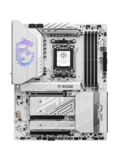MPG B850 EDGE TI Wi-Fi ATX Motherboard for AMD Ryzen™ 9000/8000/7000 Series (AM5 Socket), DDR5 up to 8400MHz (Max 256GB), PCIe 5.0, 4x M.2 Slots, Wi-Fi 7, 5G LAN, Realtek ALC4080 Audio, USB 20Gbps Type-C, AI Engine, Frozr AI Cooling, 7.1-Channel Audio, RAID Support, Bluetooth 5.4, RGB LED, EZ Debug LED | 911-7E62-001 White