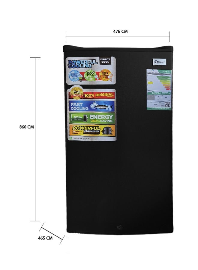 Dansat Single Door Refrigerator - 2.9 Cft - 83 L DNFS140R-B Black  - Image 2