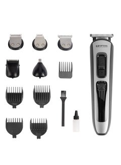 KRYPTON 11-IN-1 Rechargeable Digital Grooming Set with Novel LED Display- KNTR6154N| With 6 Interchangeable Heads and 4 Comb Attachments| Includes a Charging Stand| Prefect for Home and Professional Styling Black  - Image 4