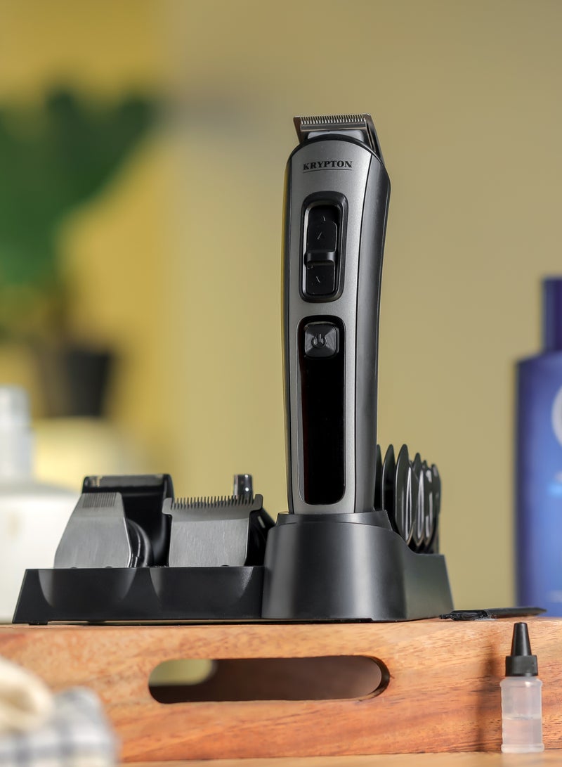 كريبتون مجموعة العناية الرقمية القابلة لإعادة الشحن 11 في 1 مع شاشة LED جديدة - KNTR6154N | مع 6 رؤوس قابلة للتبديل و 4 ملحقات مشط | تشمل قاعدة شحن | مثالية للتصفيف المنزلي والمهني - Image 3
