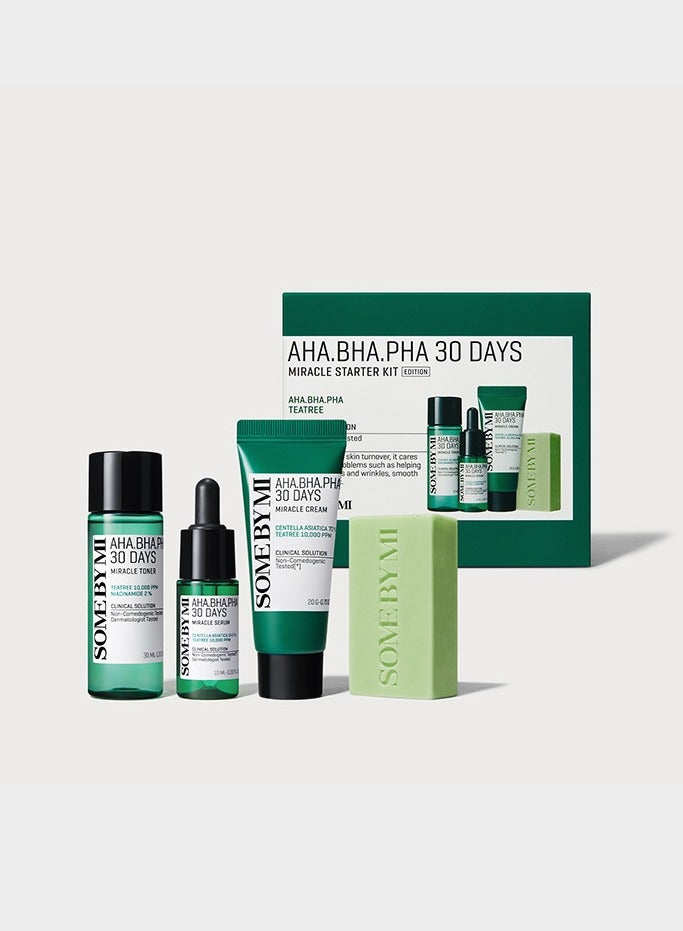 Some by Mi Aha-Bha-Pha 30 Days Miracle Starter Kit 4 Components Green 30ml  - Image 3