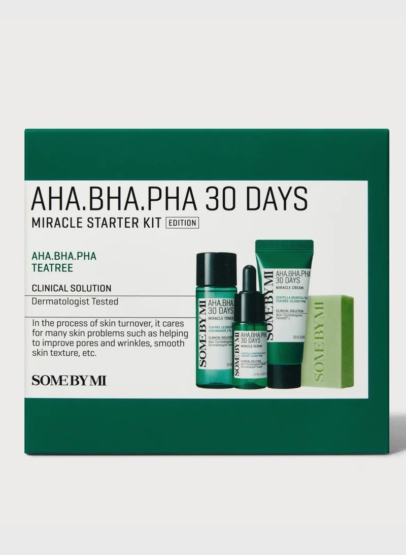 Some by Mi Aha-Bha-Pha 30 Days Miracle Starter Kit 4 Components Green 30ml  - Image 2