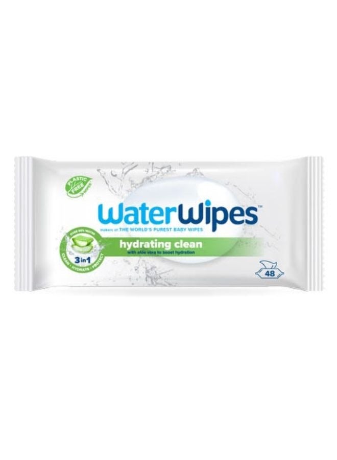 Hydrating Clean Plastic Free Wipes - 48 Count - pnsku/N70158544V/45/_/1741081682/528def89-03b4-4973-9389-6c99225bc2e4