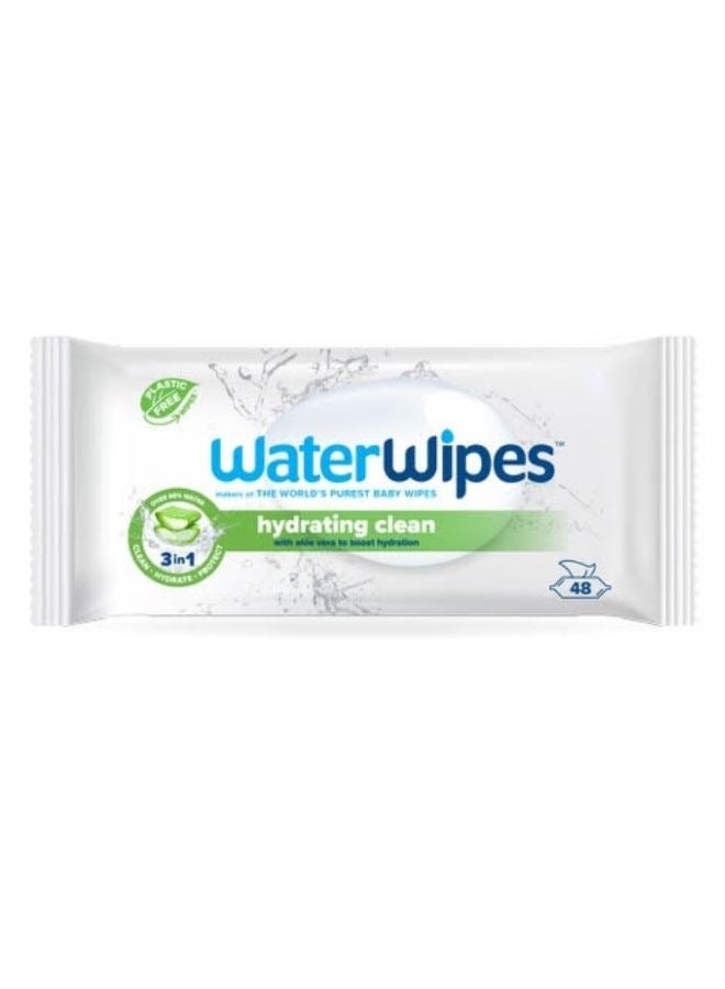 WaterWipes Hydrating Clean Plastic Free Wipes - 48 Count 