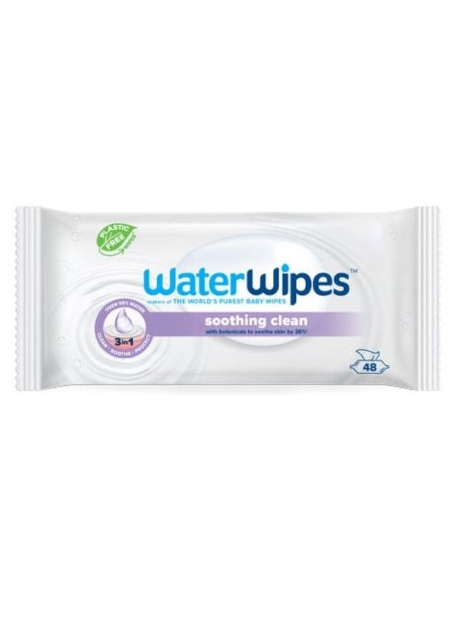 WaterWipes Soothing Clean Plastic Free Wipes - 48 Count 