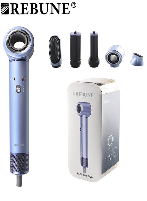 5 in 1 Multi-Styler High Speed Hair Dryer Airwrap Curler Hot Air Brush with 600 Millions Ions for Smooth Frizz Free Hair Airflow Control Hot/Cold Hair Styling Low Noise and Lightweight