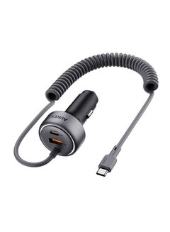 Aukey Car Charger 75WPD-With Cable Grey  - Image 1