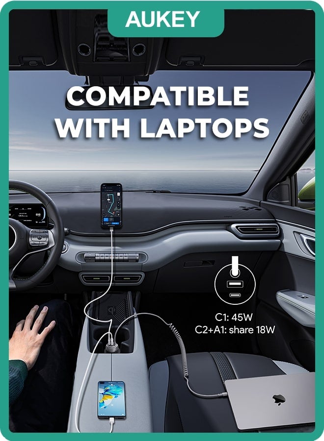 أوكي شاحن سيارة 75 واط مع كابل - Image 3