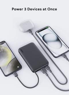 أوكي AUKEY PB-Y53 Spark Sling 10,000mAh, Lite Slim Power Bank15W PD, Fast Charging, with Built-in USB-C Cable, Gray.  - Image 3