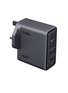 Aukey AUKEY Comet Mix4 140W PD Wall Charger with GaN Technology 3xUSB-C + 1xUSB-A PA-C6 Gray Gray  - Image 1