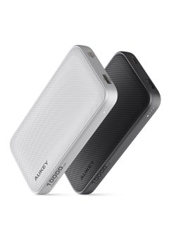 أوكي AUKEY PB-Y46 Spark Go 10,000mAh, 15W PD, Fast Charging Power Bank,1xUSB-A and 1xUSB-C, White.  - Image 2