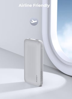 أوكي AUKEY PB-Y46 Spark Go 10,000mAh, 15W PD, Fast Charging Power Bank,1xUSB-A and 1xUSB-C, White.  - Image 5