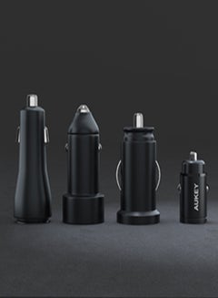 Aukey "AUKEY PD Nano Car Charger 30W 2-Port Dual USB-C A4 Silver " sliver  - Image 3