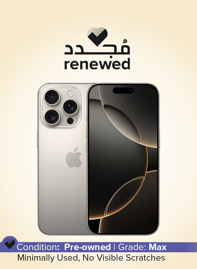 Apple Renewed - iPhone 16 Pro 256GB Natural Titanium 5G With Facetime - International Version - Image 1