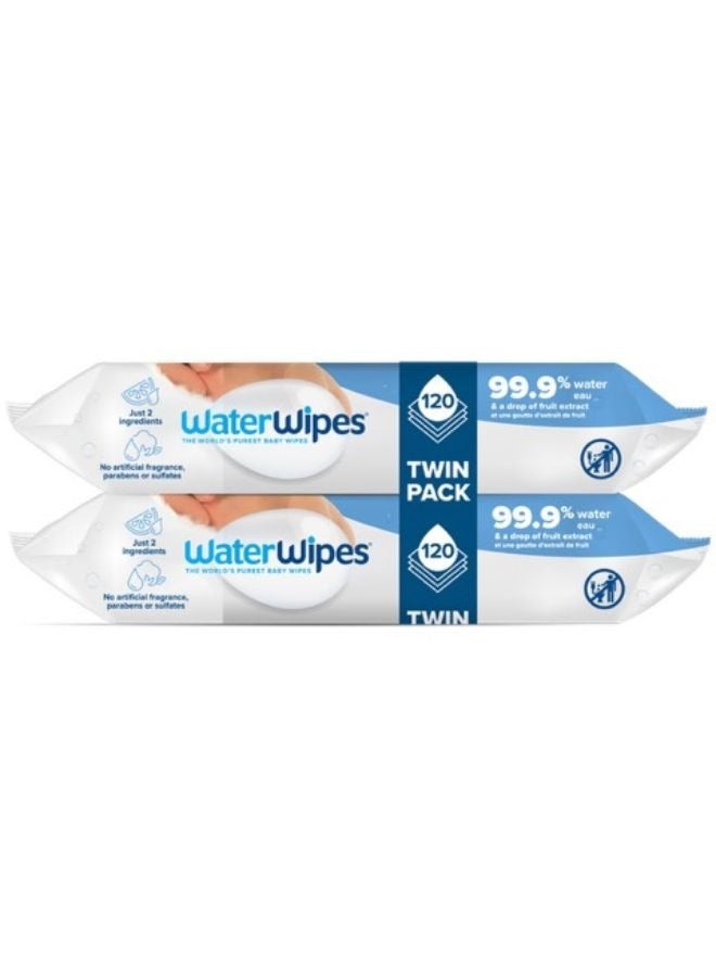 WaterWipes Original Plastic Free Wipes Twin Pack  - Image 1