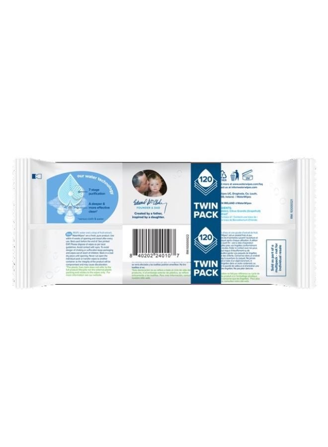 WaterWipes Original Plastic Free Wipes Twin Pack  - Image 3
