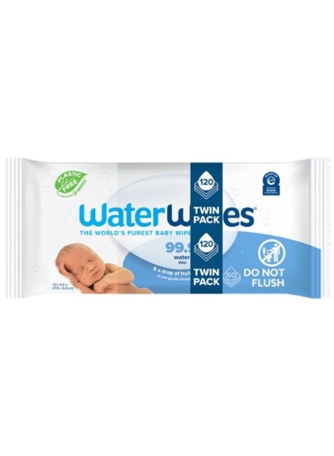 WaterWipes Original Plastic Free Wipes Twin Pack  - Image 2