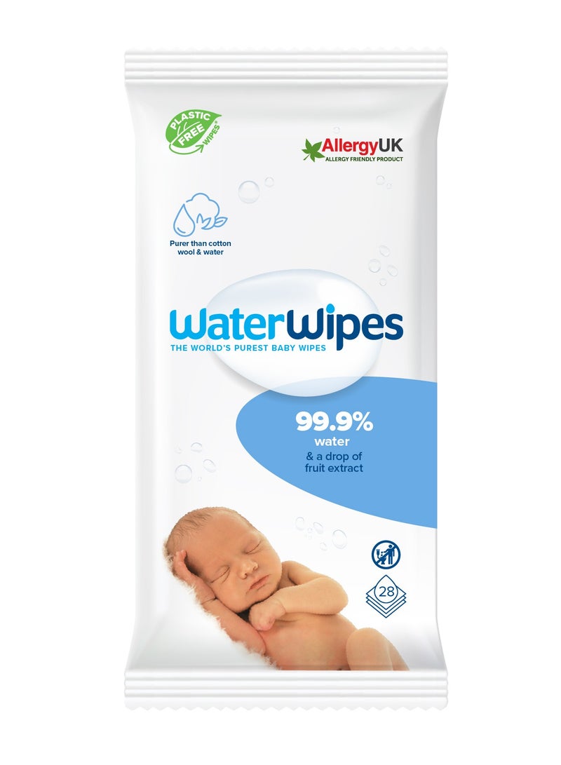 WaterWipes Original Plastic Free Wipes - 28 Wipes  - Image 1