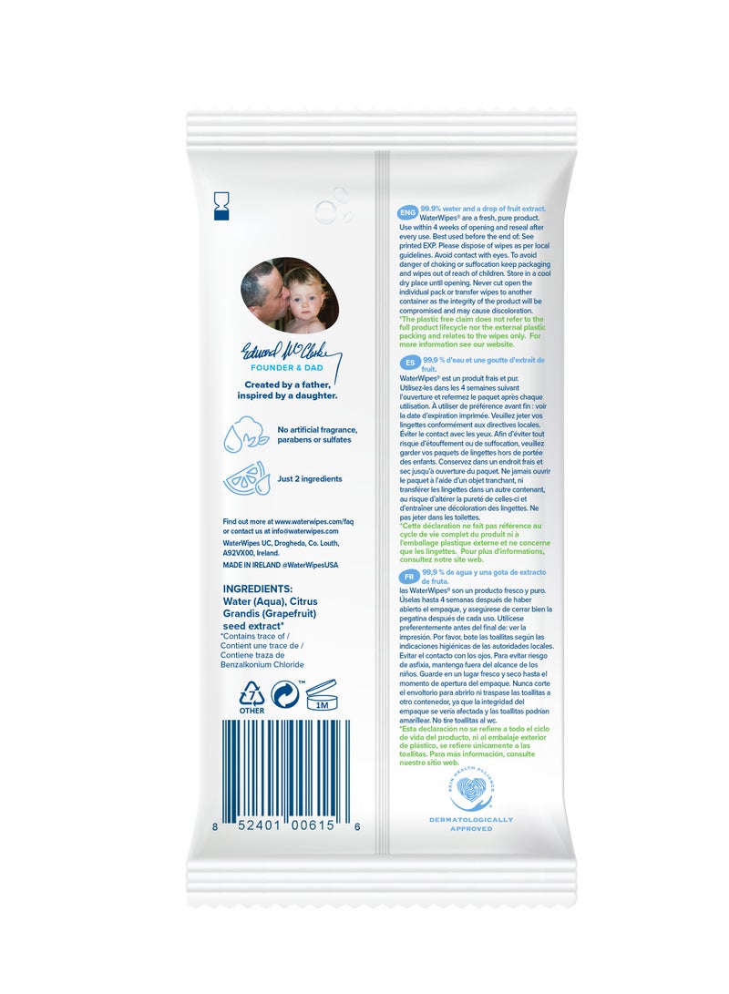 WaterWipes Original Plastic Free Wipes - 28 Wipes  - Image 2