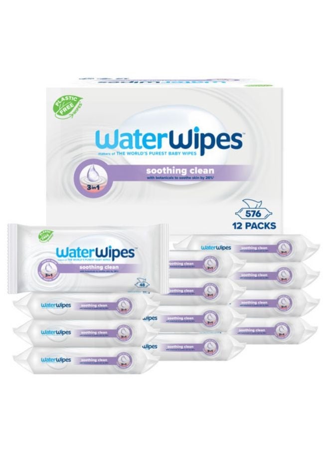 WaterWipes Botanical Extracts Soothing Clean Wipes 576  Count 
