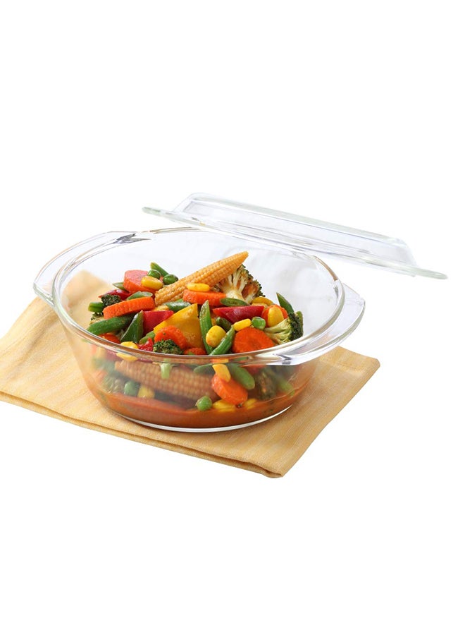 بوروسيل Deep Round Casserole With Flat Lid 2.5 L  - Image 3