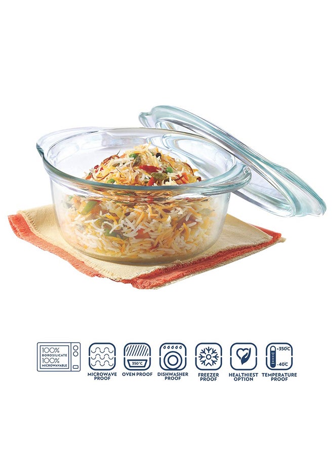 بوروسيل Deep Round Casserole With Flat Lid 2.5 L  - Image 4