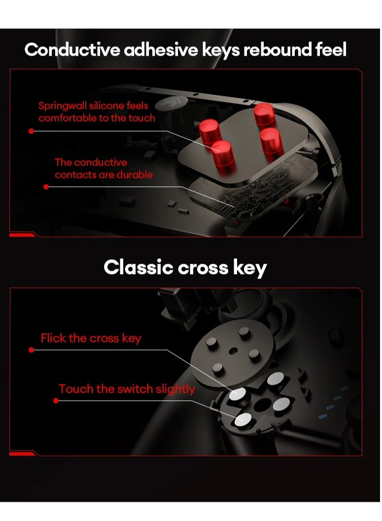 Lenovo P01 Cable Gamepad No Stick Drift With Zero Dead Zone Gamepad Plug and Play For Switch Android Gaming Controller, Black - Image 5