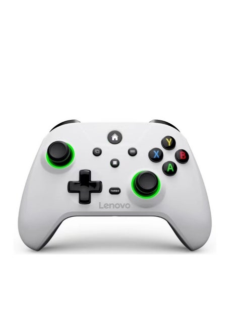 Lenovo S02 Wireless Bluetooth Gamepad Wired/BT/2.4G Tri-Mode Left and Right Dual Hall Triggers Support Switch/Pc/IOS Android/TV,White