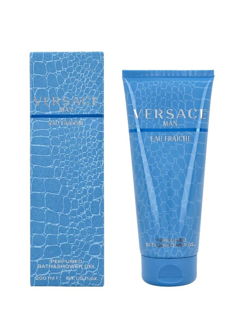 فيرزاتشي Man Eau Fraiche by Versace for Men 6.7 oz Perfumed Bath & Shower Gel 6.7 Fl Oz (Pack of 1)Fluid Ounce - Image 1