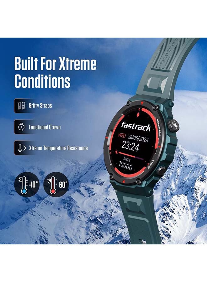 fastrack - Xtreme Pro with 3.6 cm AMOLED Display, Rugged Design, SingleSync BT Calling, Functional Crown with Blue Strap - Image 1