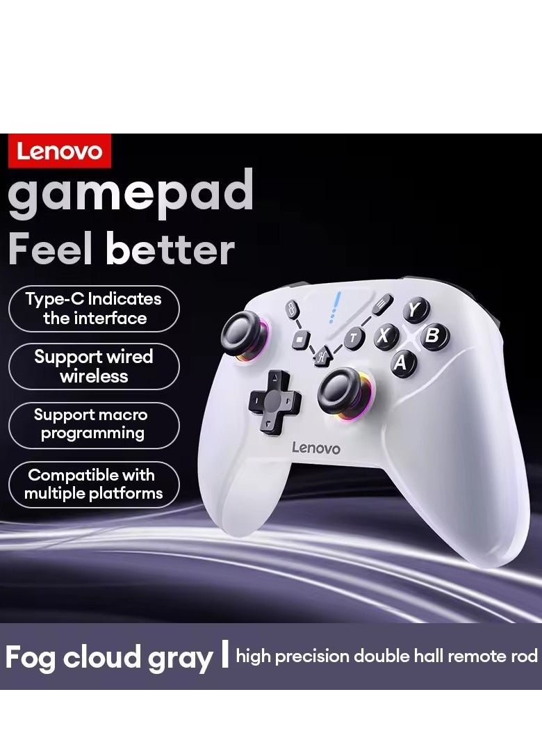Lenovo Lenovo S06 Wireless RGB Controller With Bluetooth, Wired, For Nintendo Switch Android/IOS/PC Gamepad Multi-Function Joystick,white - Image 3