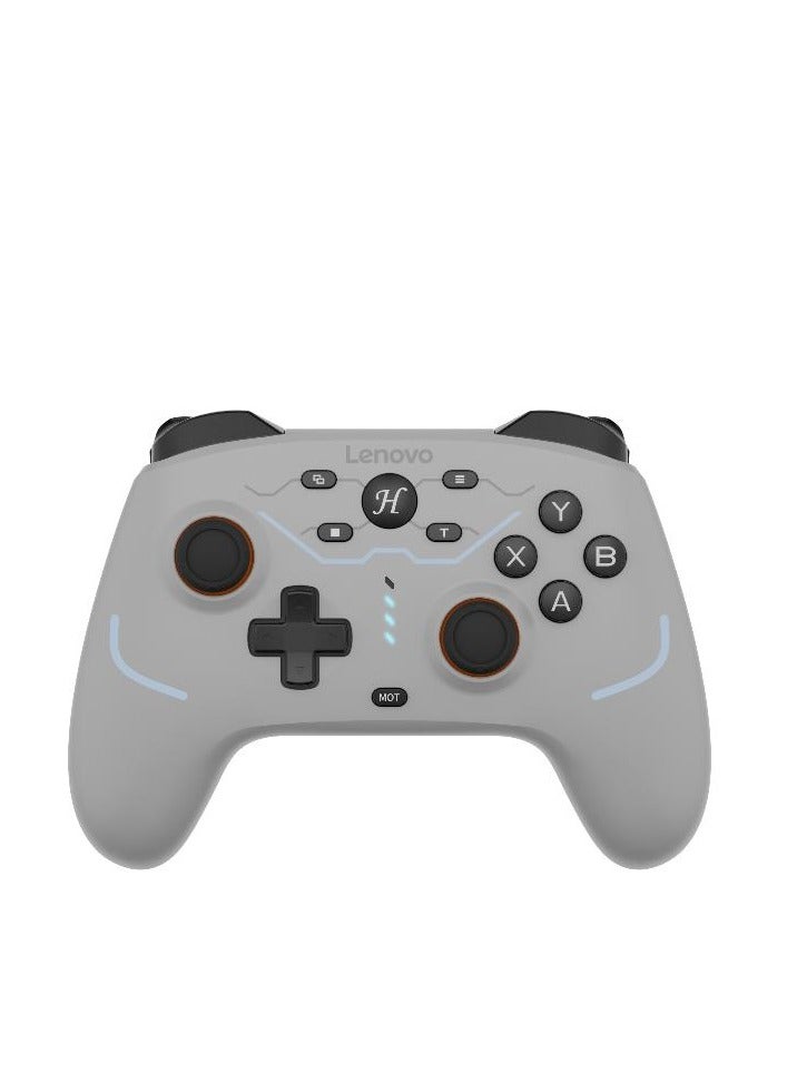 Lenovo Lenovo S04 Bluetooth Wireless PC Gamepad Dual Vibrate Plug and Play Wired Gamepads 6-axis Gyro Sensor Gaming Controller,White - Image 1
