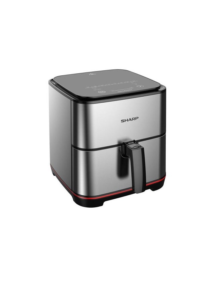 SHARP - Air Fryer Electronic Touch Screen Glass Panel Stainless 7 L 1650 W KF-AF70RT-ES2 silver - Image 1